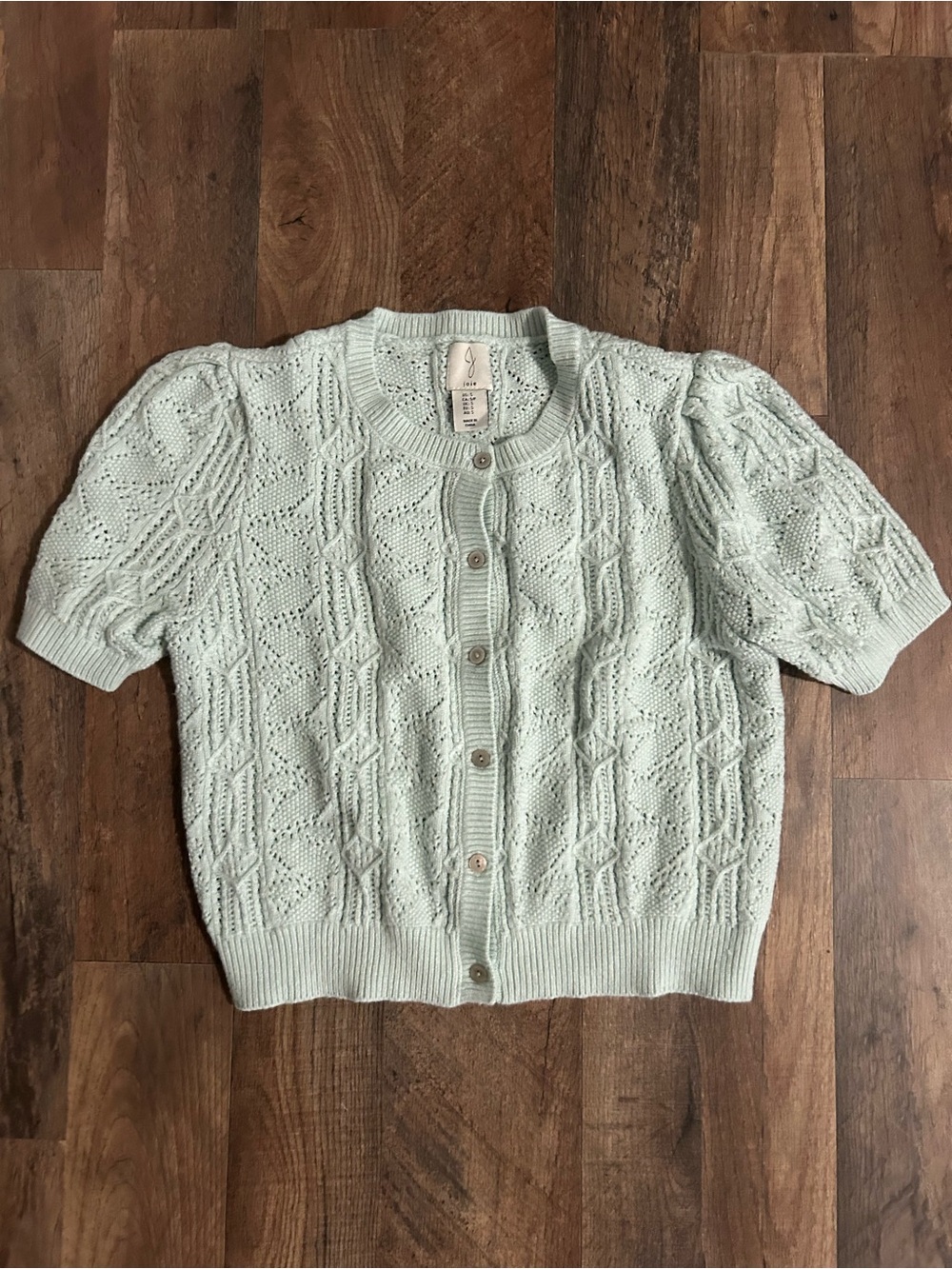 Joie Mint Knit Button-up Top